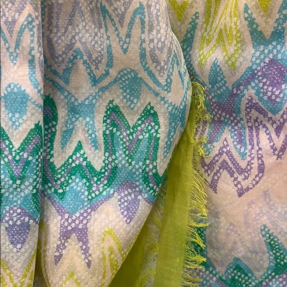 HOST PIC MISSONI SARONG/SCARF/WRAP LARGE BEAUTIFUL SIGNATURE PRINT W/ FRINGE - Picture 8 of 9